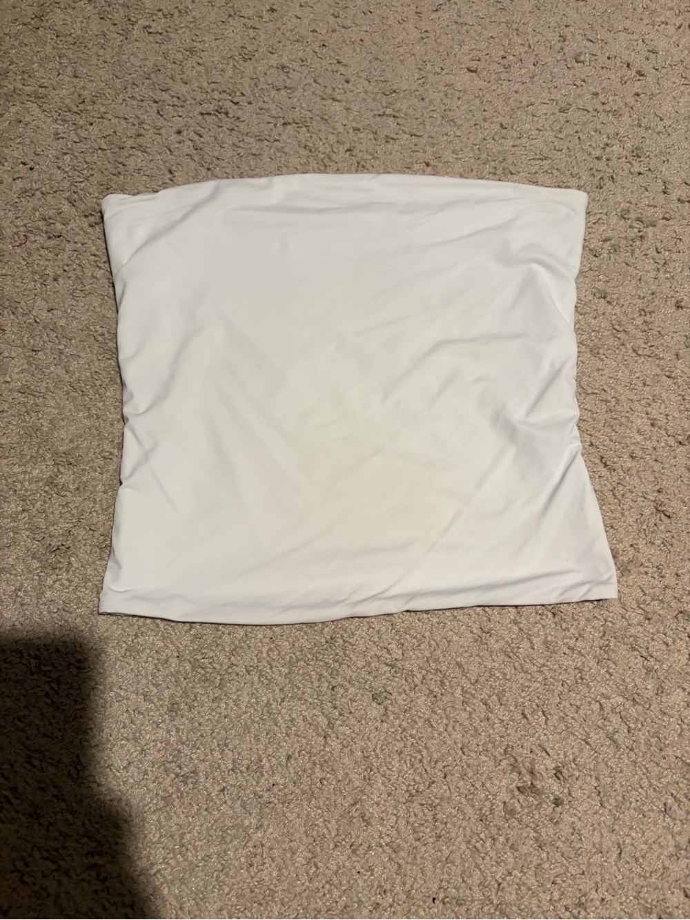 White Strapless Tube Top